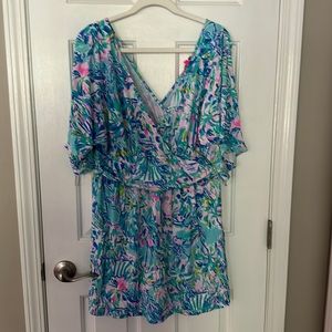 Lilly Pulitzer Parigi Skort Romper Blue Ibiza Cabana Cocktail XL - new w…